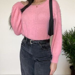 Baby Pink Fuzzy Sweater
